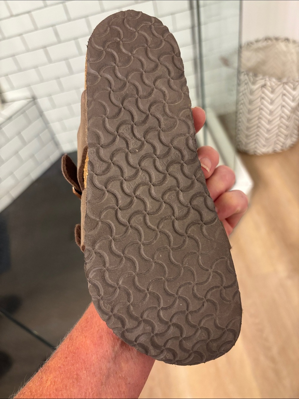 Birkenstock Kids Brown Double Strap Sandals with Toe Loop - Picture 9 of 10